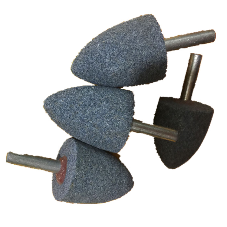 棕刚玉磨头 砂轮磨头 锥形磨头子弹型磨头直径a30椭圆6柄风电磨头