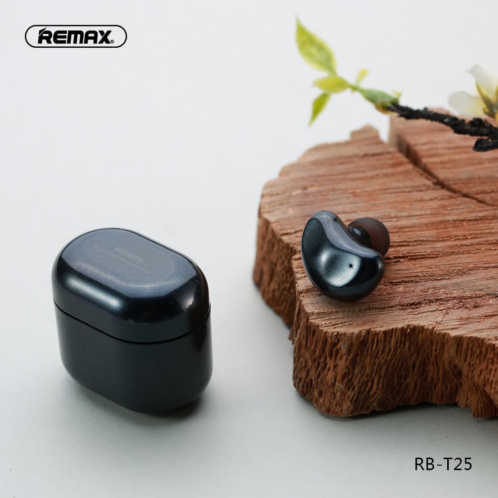 remax/睿量rb-s26领夹式双动圈蓝牙运动耳机 5.0无线带麦音乐耳机