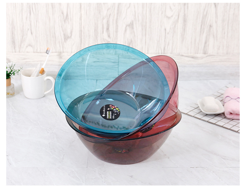 19新款时尚pet塑料脸盆家用洗脸盆加大加厚洗菜盆透明塑料盆批发