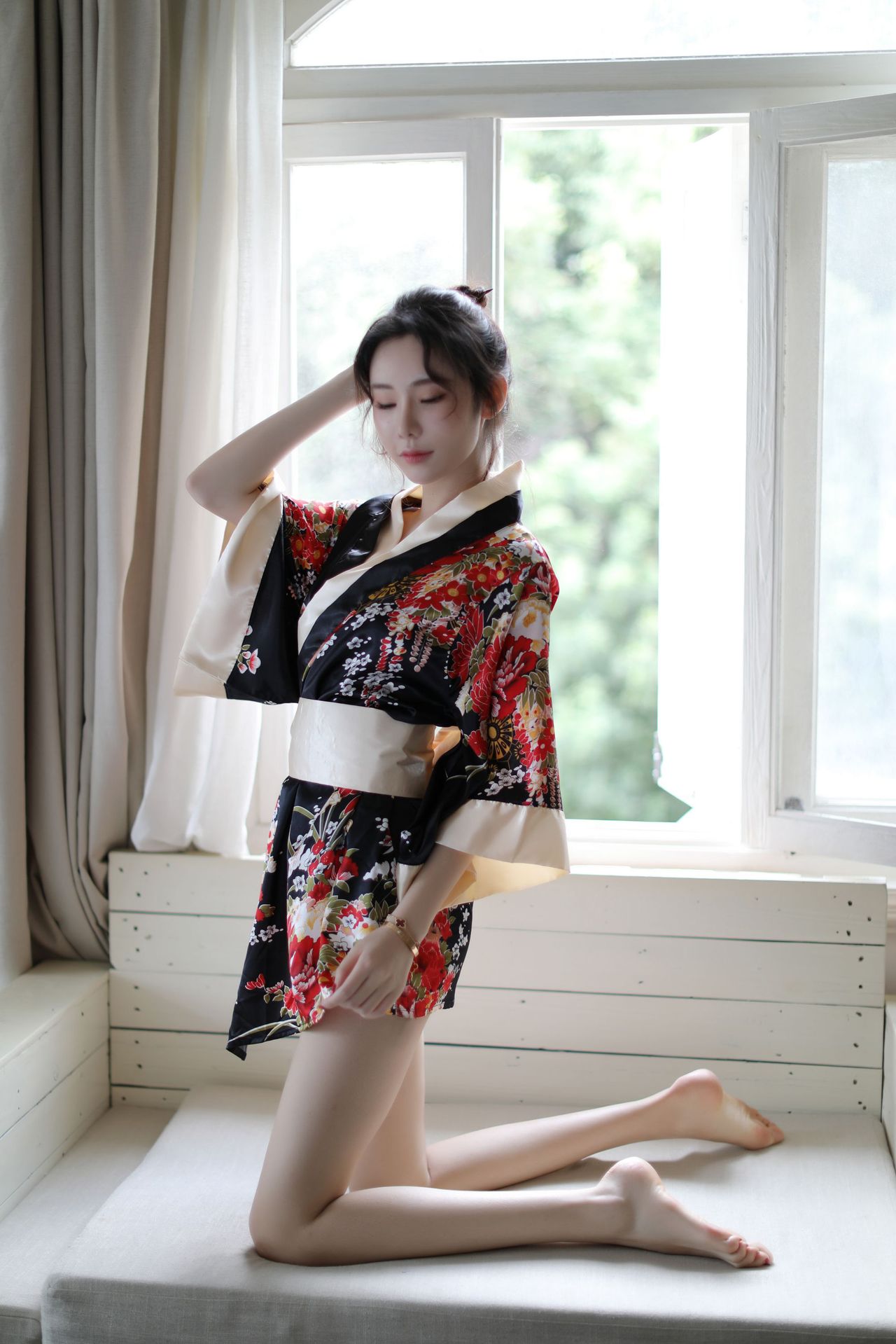 情趣内衣性感日系女开衫和服角色扮演夜店舞台表演服一件代发9074