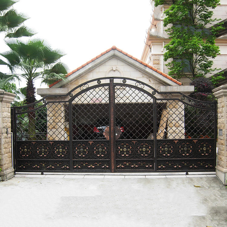 铁艺门柱子推拉铁艺门欧式铁艺门现代风格铁艺大门中式围墙庭院门