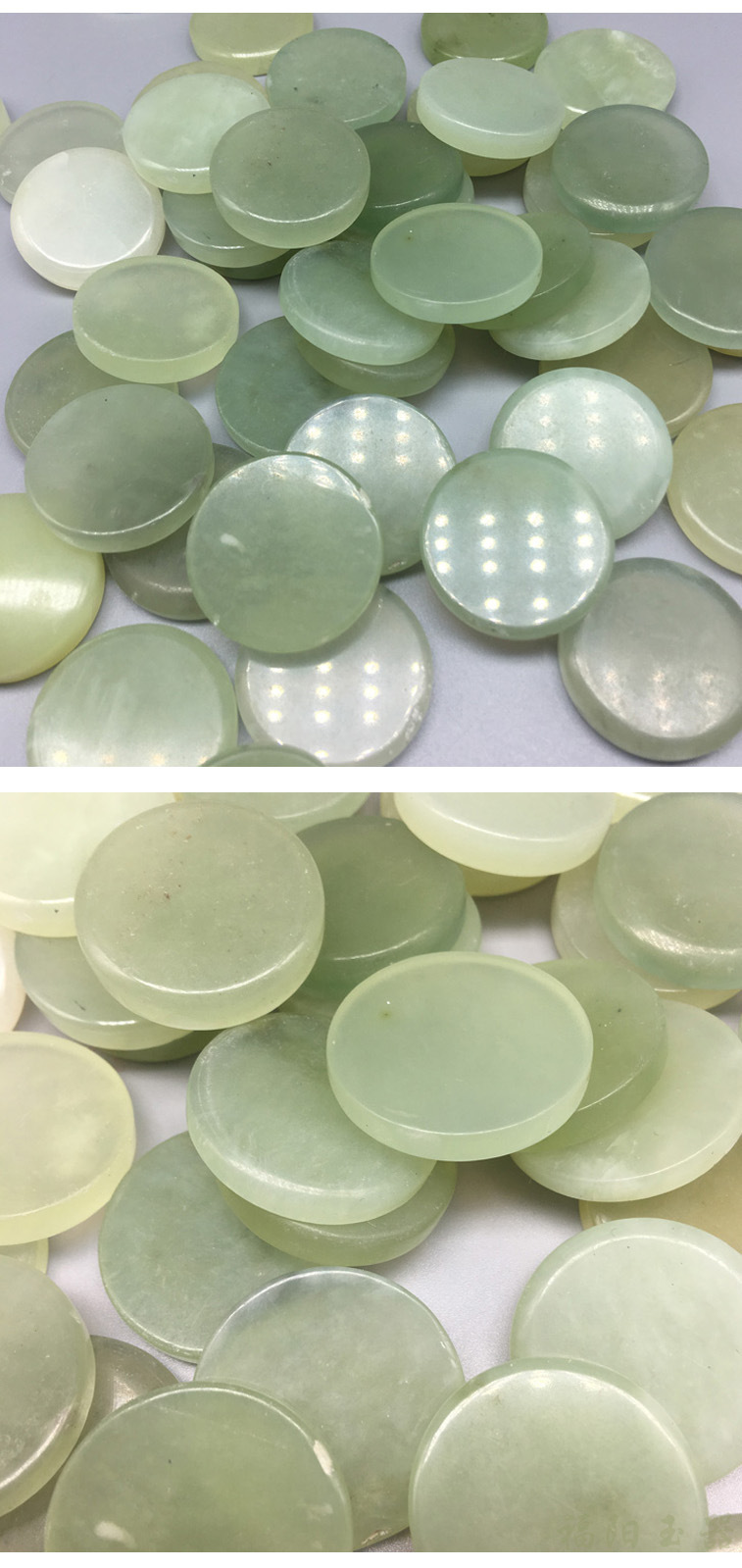 量大优惠厂家生产圆形抛光玉石片床垫坐垫装饰用玉片福利多多