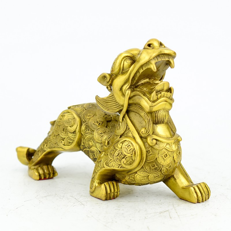批发精工纯铜 貔貅摆件 金钱兽 开业礼品工艺品怪兽一对摆设