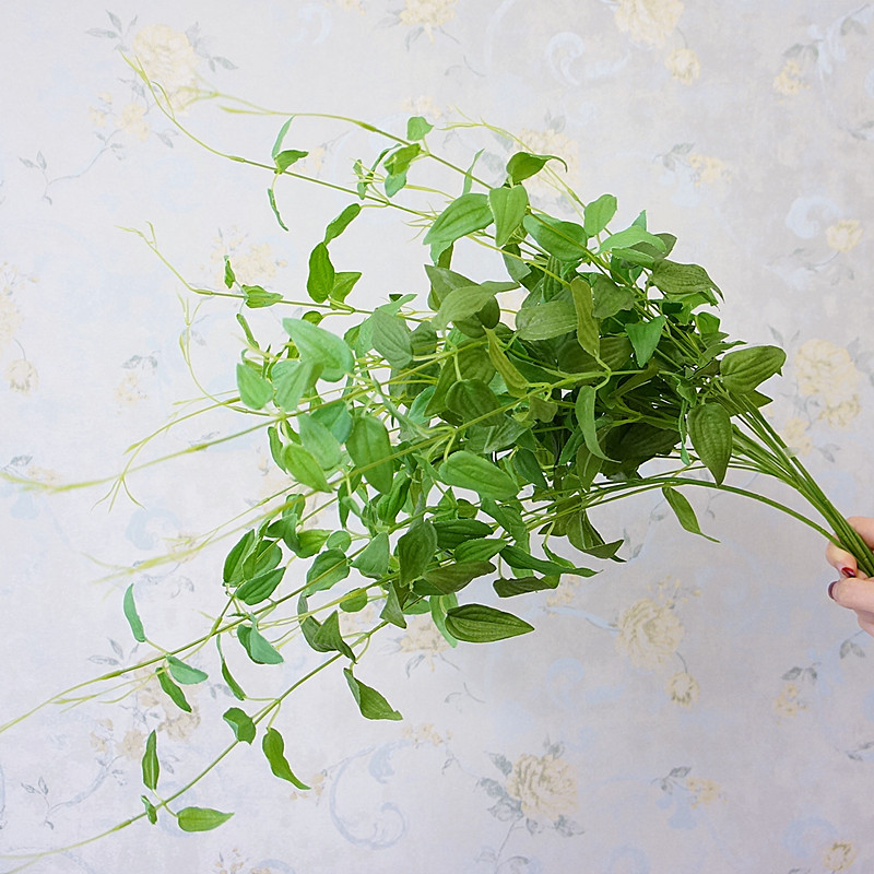 单枝4叉金银花 垂叶 绿宝藤 铁线藤 家居摄影景观婚庆仿真花假花
