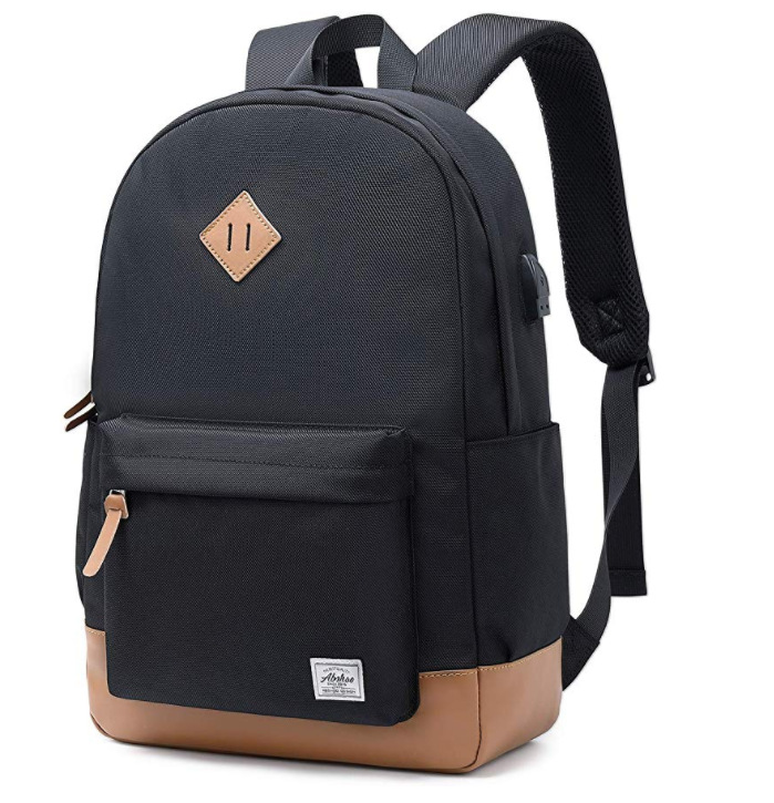 abshoo跨境专供定制男士双肩包logo印字学校学生书包礼品男背包