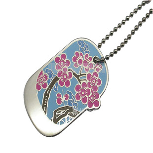 梅花金属吊牌 椭圆形logo 吊牌 饰品 烤漆珐琅牌子 毛衣吊牌定做