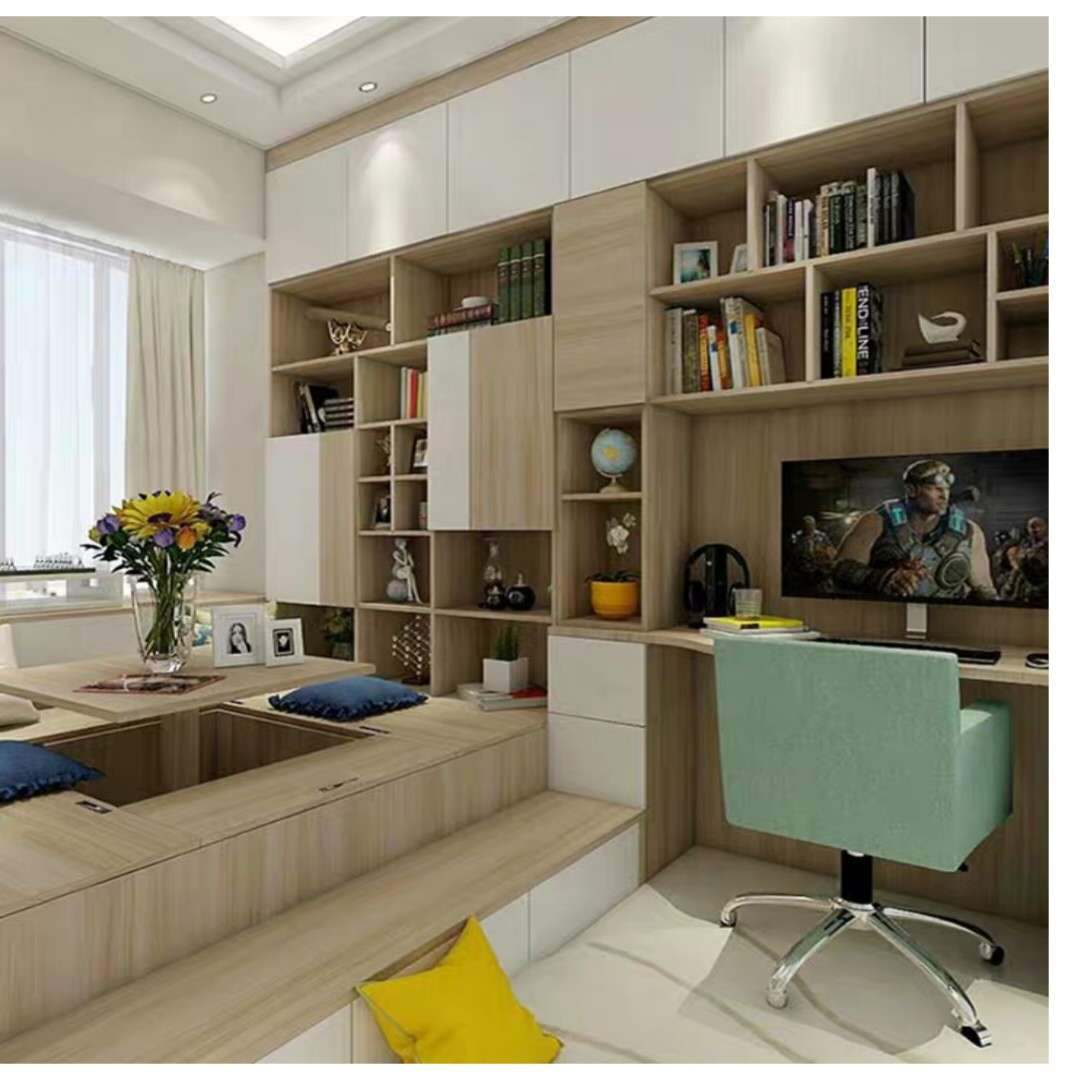 全屋定制衣柜榻榻米现代简约整体卧室推拉门移门衣柜定制