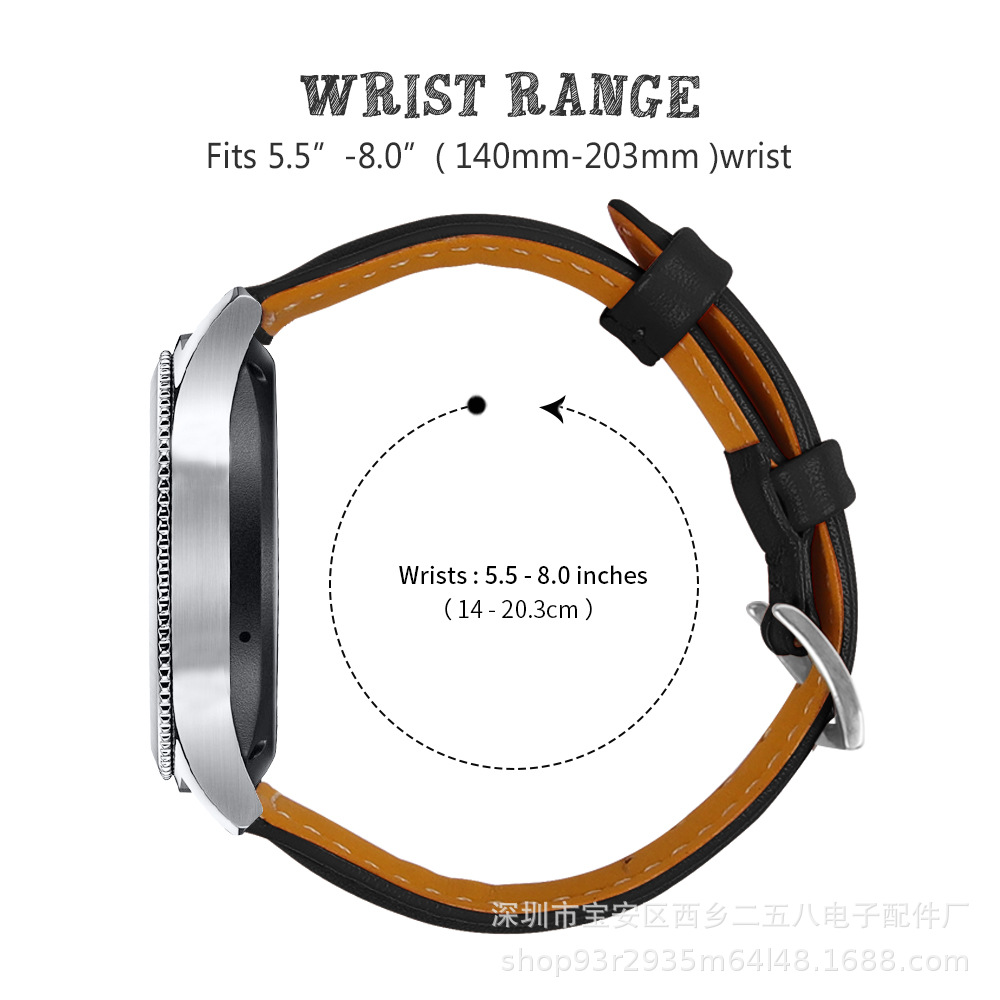 适用三星galaxy watch band 20mm真皮t字型手表表带腕带热销新品