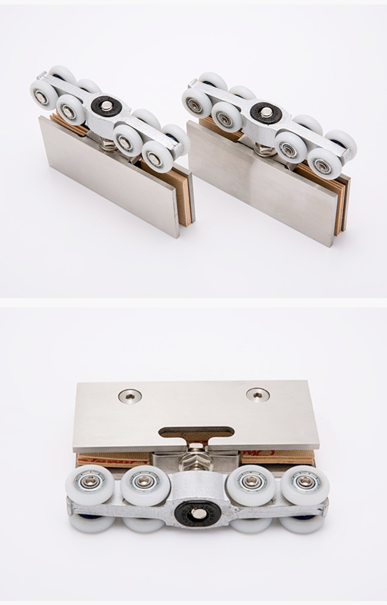 吊轮 不锈钢方形玻璃门吊轮移门吊轮 玻璃趟门吊轮推拉门滑轮门夹