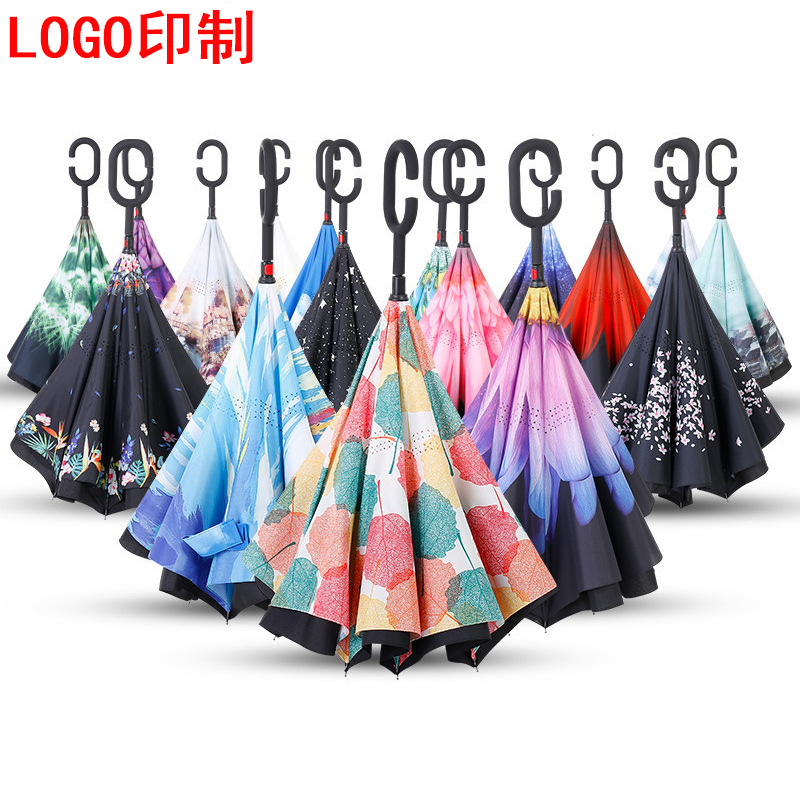 Reverse Umbrella Umbrella Adult and Children Dual-Use Sun-Proof UV-Proof Sunny and Rainy Sun Umbrella Printable Umbrella