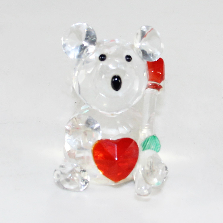 厂家直销代发创意水晶小熊 家直销支持定制活动礼品 卧室客厅摆件