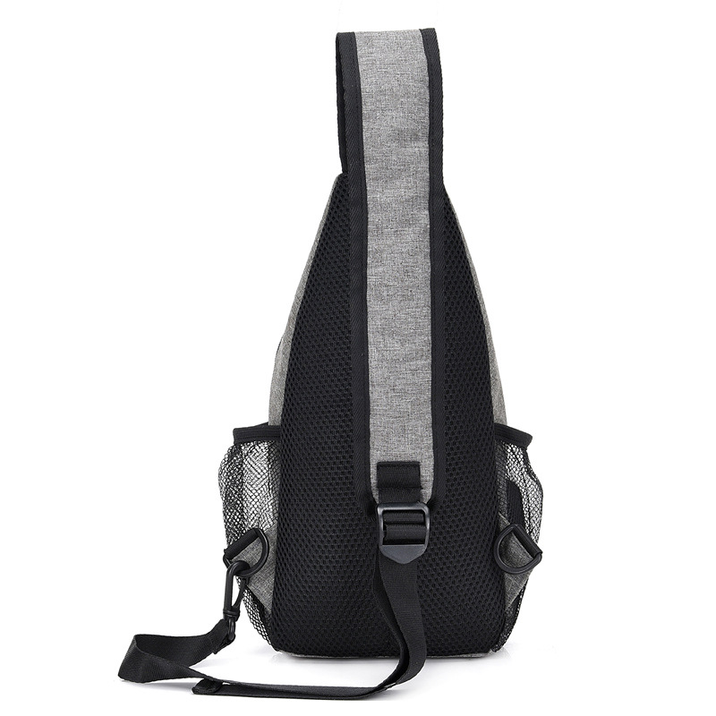 帆布胸包男士休闲单肩包男包斜挎包小包背包百搭多功能户外腰包男