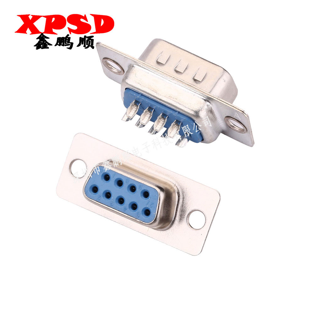 db9p母头焊线式串口9孔 rs232串口9针连接器