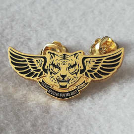 香港飞虎队徽章定制烤漆滴油工艺金银色hk金属礼品纪念品免费设计