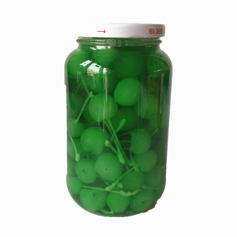 有枝车厘子710g 红 绿樱桃罐头红樱桃罐头 diy烘焙水果罐头装饰果