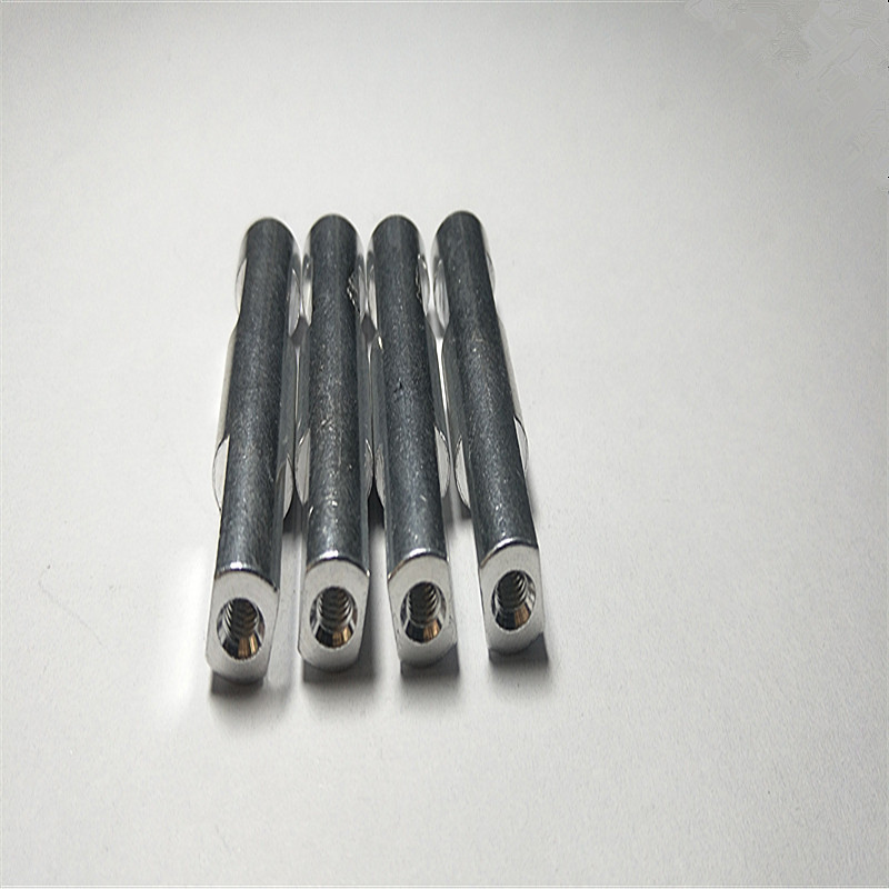 专业生产铝转轴 铣扁转轴 360度旋转转轴 两端内牙直杆型轴转轴