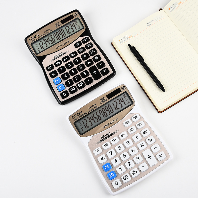 瑞程计算器it9300桌面办公14位查数计算算数机财务专用批发