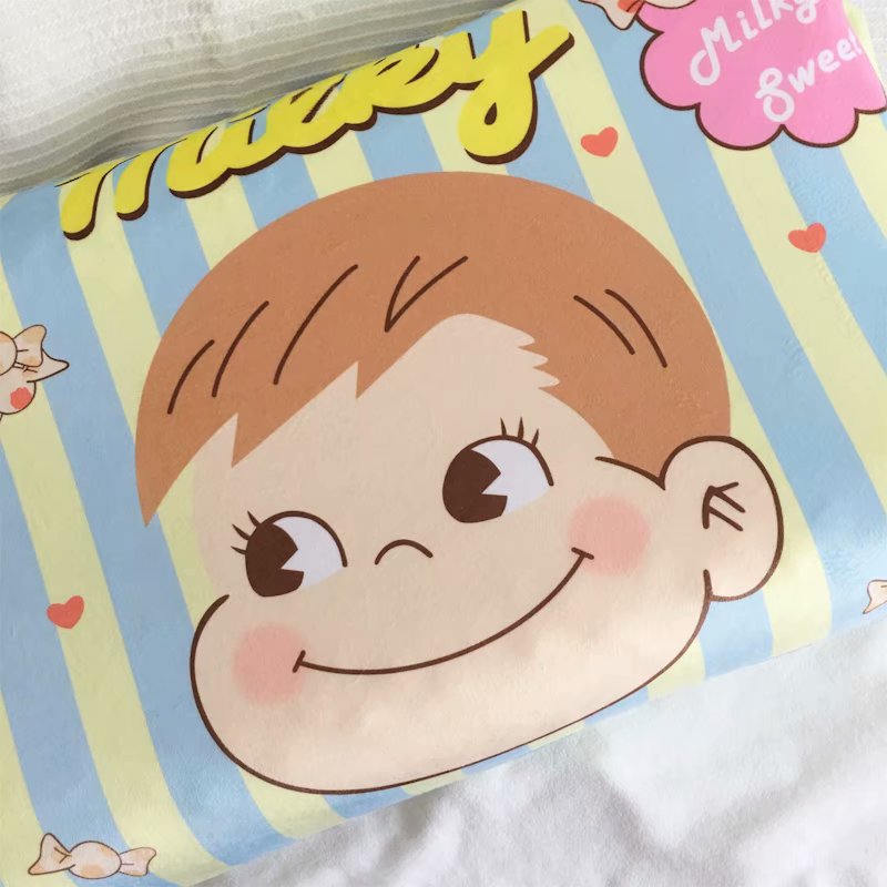 卡通条纹款波点款牛奶妹牛奶哥枕套单人枕头套子可爱情侣枕套