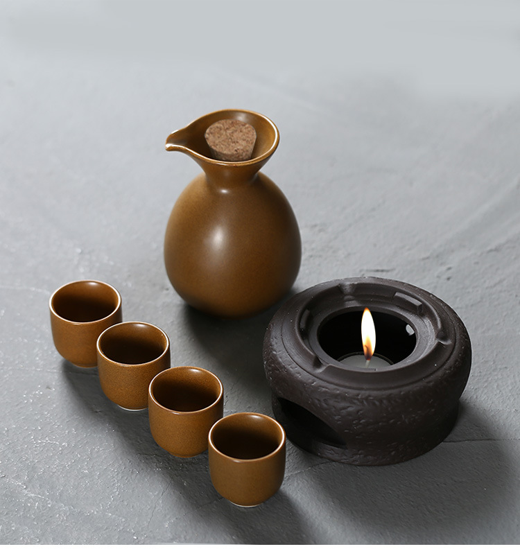 赠品陶瓷温酒器烫酒壶家用热暖酒壶黄酒白酒杯分酒器套装定制logo