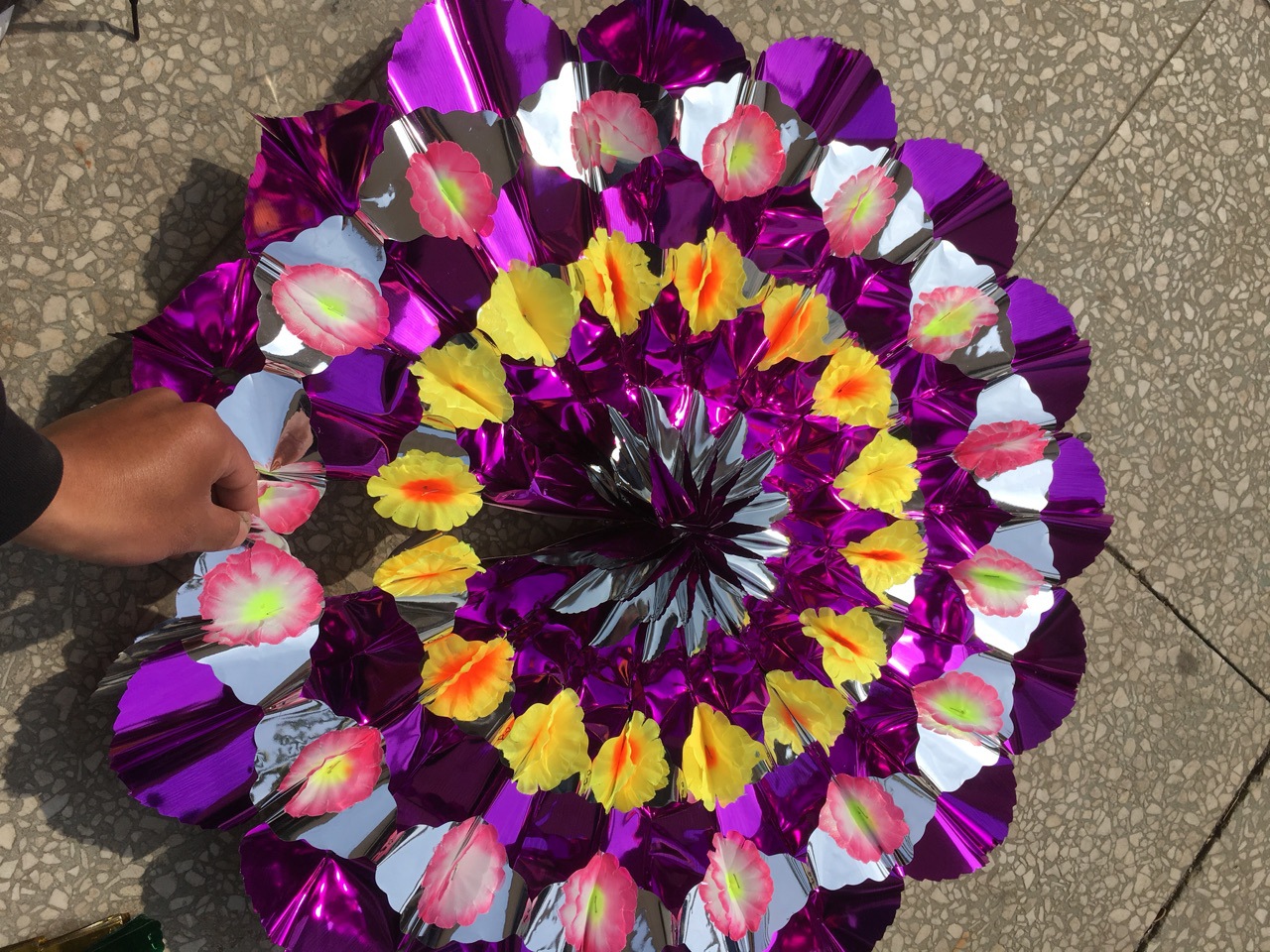 清明墓碑小花圈殡葬用品祭祀用品白事丧葬用品纸扎清明扫墓纸花花