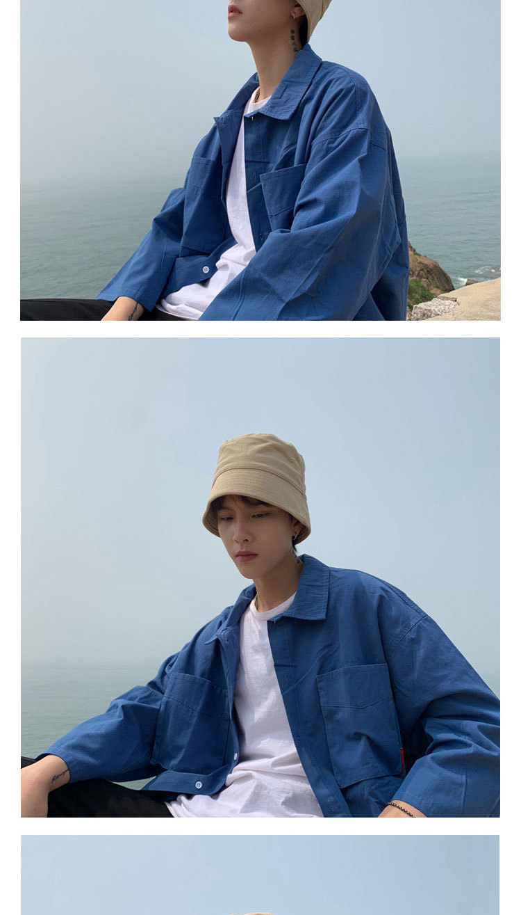 渔夫帽男潮人酷帅帽子男水桶帽春夏季秋天纯色韩版百搭休闲盆帽潮