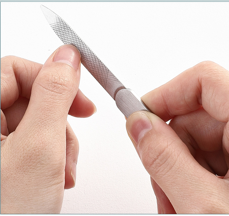 珀司不锈钢指甲锉美甲挫条抛光条磨甲挫修甲美甲打磨工具现货批发