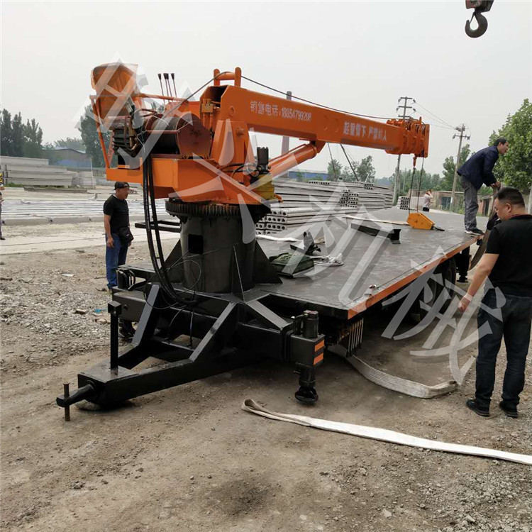 拖拉机牵引吊 6吨平板全液压平板起重机 拉电线杆用吊装机厂家