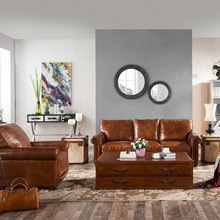 美式真皮现代轻奢沙发头层牛皮大小户型客厅家具单双三人组合定制