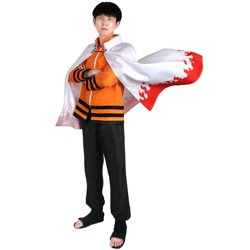 亚马逊eaby火影忍者动漫cosplay服装四代目披风斗篷七代目带帽款