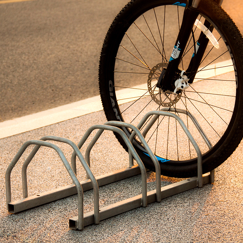 先锋碳钢卡位式停车架厂家批发供应镀锌电动车自行车卡位式停车架
