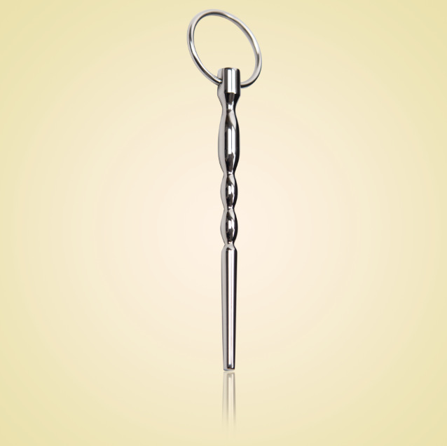 不锈钢拉珠尿道棒男用尿道堵 马眼刺激插棒尿道扩张同志情趣玩具