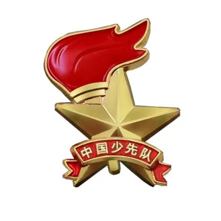 校园队徽火炬团徽铜材质锌合金胸针团徽金属徽章滴塑胸章徽章批发