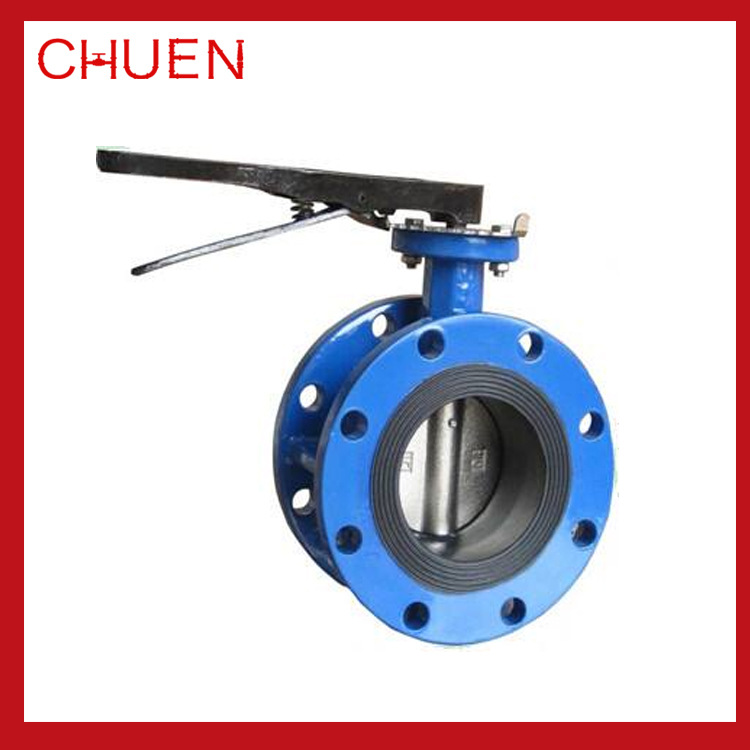泉高上海沪工 软密封法兰蝶阀 d41x-10 手动中线蝶阀门 法兰dn500