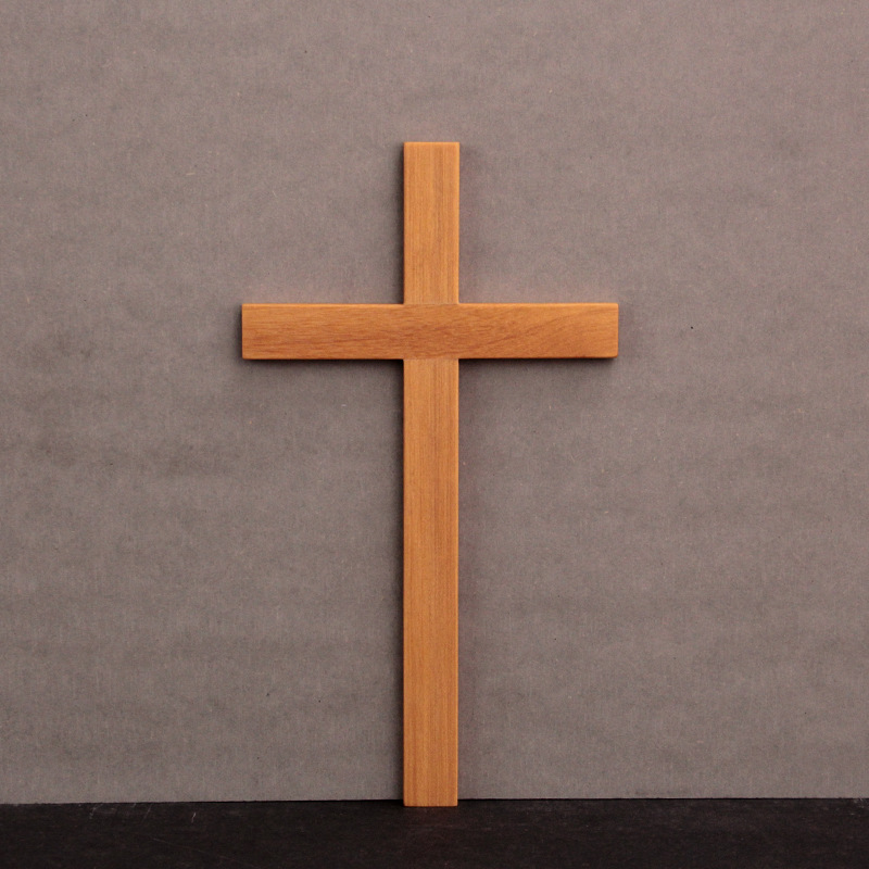 义树家18040新生实木色十字架客厅卧室书房墙壁挂饰基督教工艺品