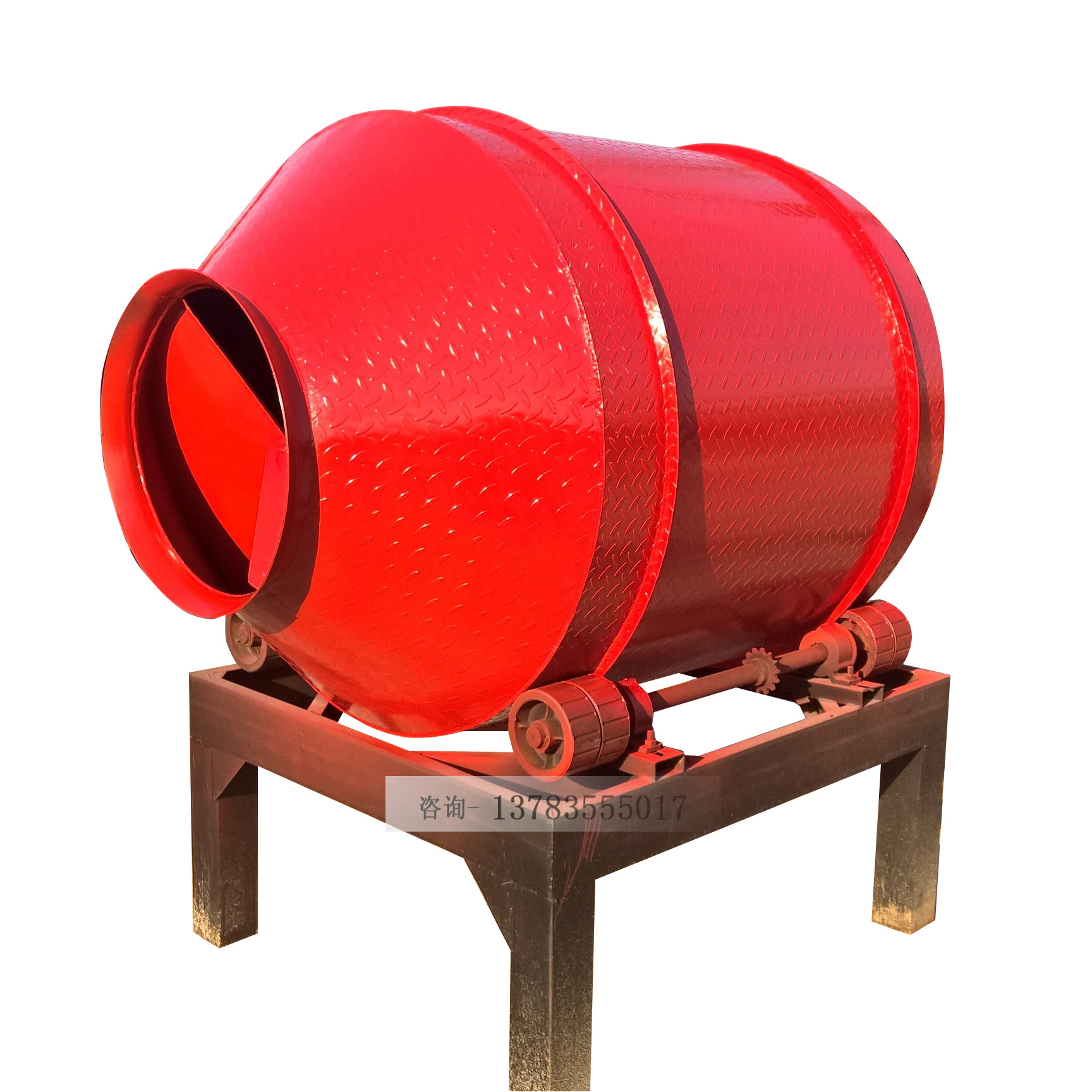 批发小型滚筒式搅拌机 简易滚筒灰浆搅拌机 民用盖房加厚小滚筒