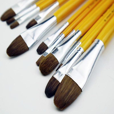 厂家直销狼毫水粉丙烯油画笔出学者儿童美术画材水彩毛笔套装定制