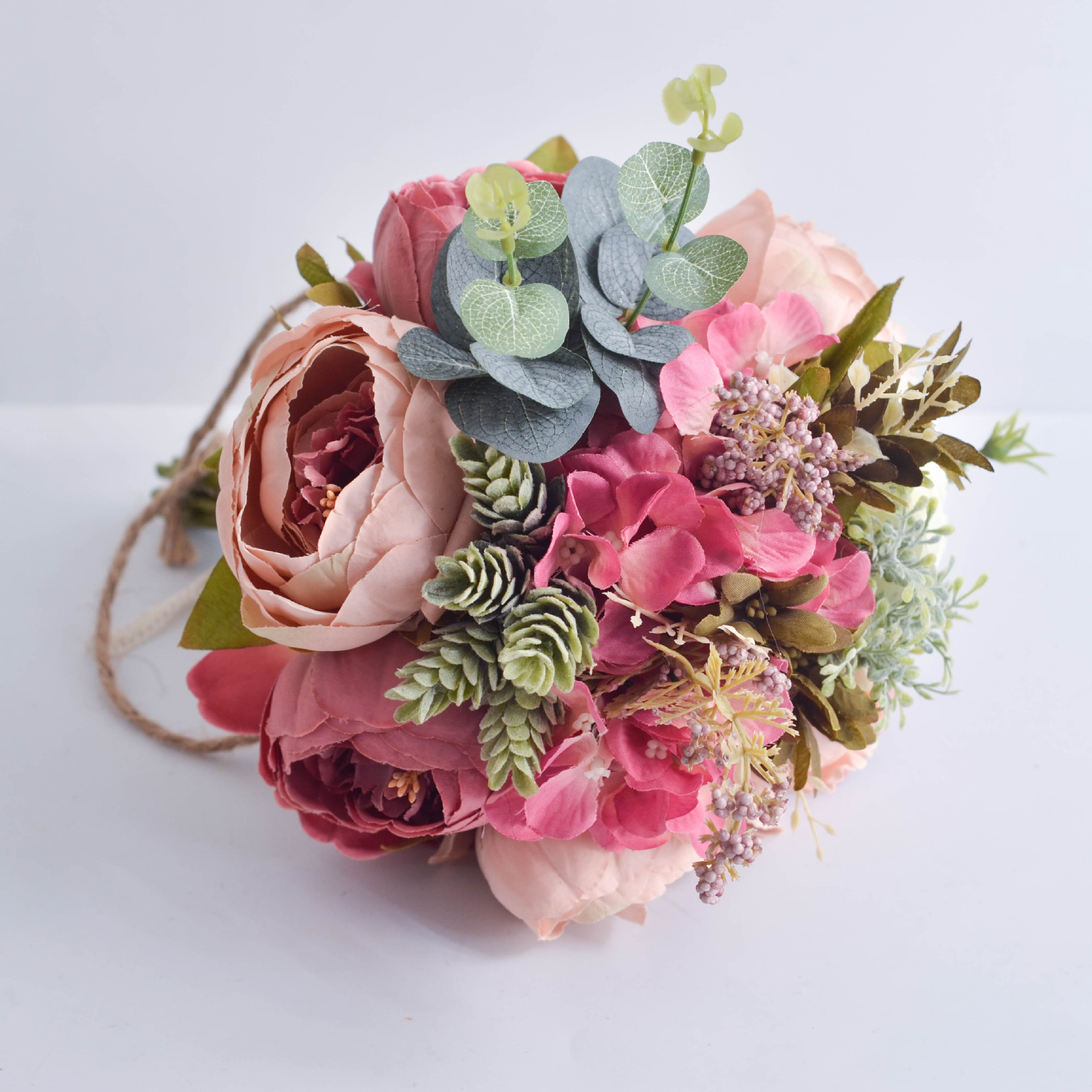 仿真植物-欧美婚庆用品婚礼新娘手捧花 批发韩式仿真花束新娘花结婚手