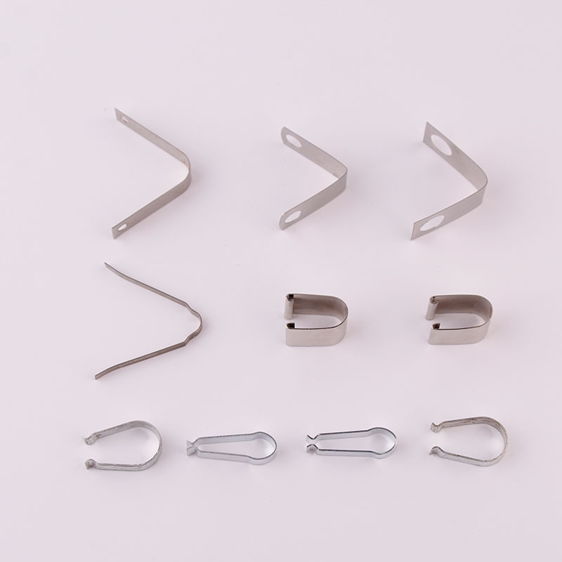 厂家定制 v型片弹簧 65mn弹簧片 不锈钢压片 u型v型弹片 夹子弹片-阿