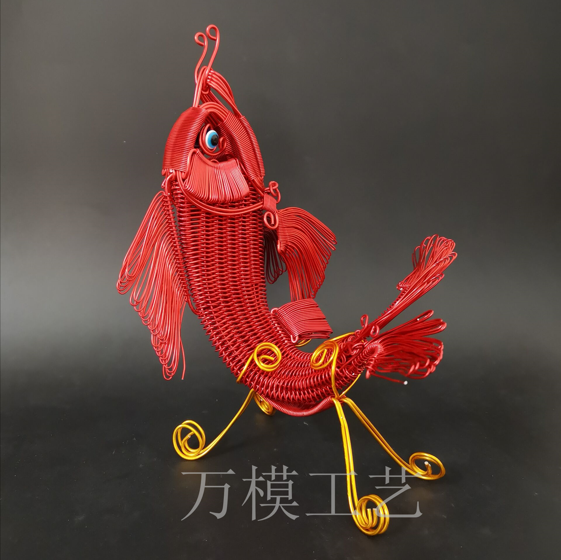 【鲤鱼】年年有余鲤鱼模型铝线工艺品手工制作