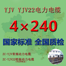 国标WDZ-YJY/YJV-4*240平方铜芯电力电缆线华新/珠江/穗星/胜宇