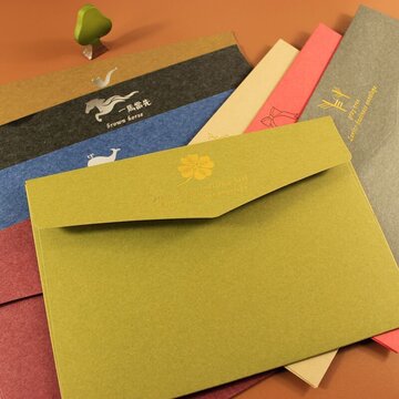 复古典雅烫金大信封 商务邀请函信封定做 婚庆请帖信封定制