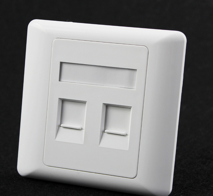 标准86型款式双口面板 双孔面板语音信息面板网络面板电话面板