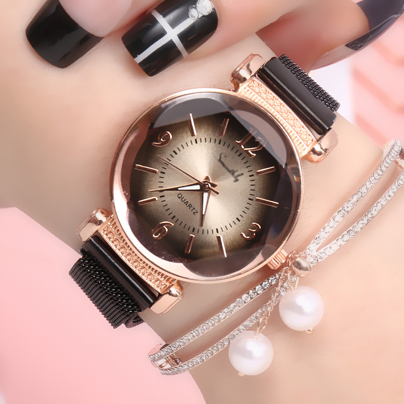 Amazon Hot Selling Watch New Gradient Color Trend Watch Women's Fashion Casual All-Match Watch Quartz Watch