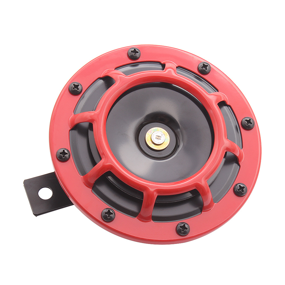 跨境热销 12v汽车摩托车通用改装喇叭 圆形高低压鸣笛喇叭