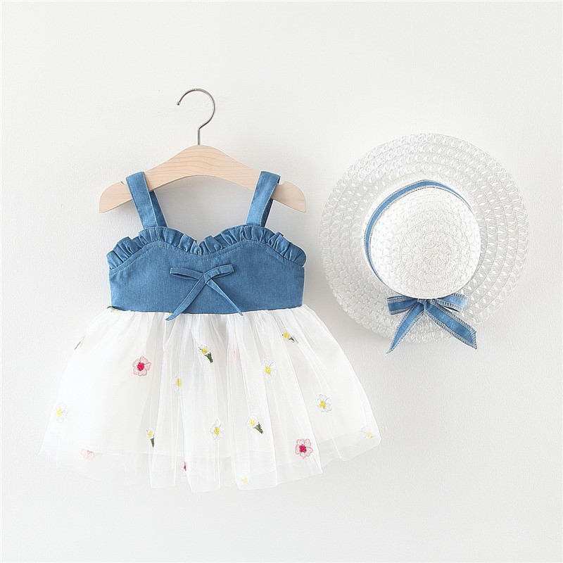 Children's Clothing Baby Girls' Summer Dress Summer Baby Girls' Short-Sleeved Princess Dress 2-Year-Old 3 Children's Western Style Gauze Dress