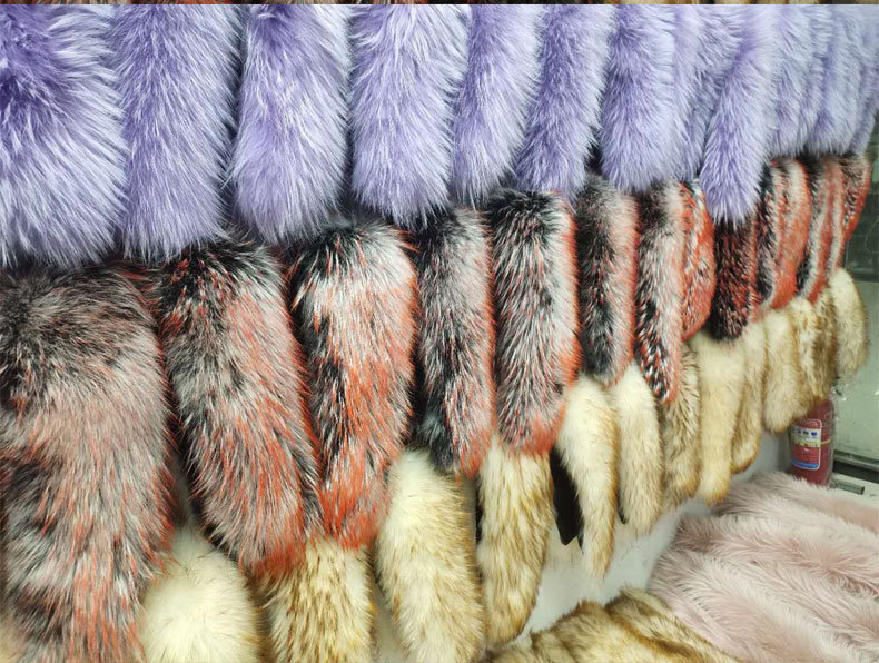 白貉子毛染色派克服毛领大衣毛毛领子真毛可染色支持打样定做尺寸