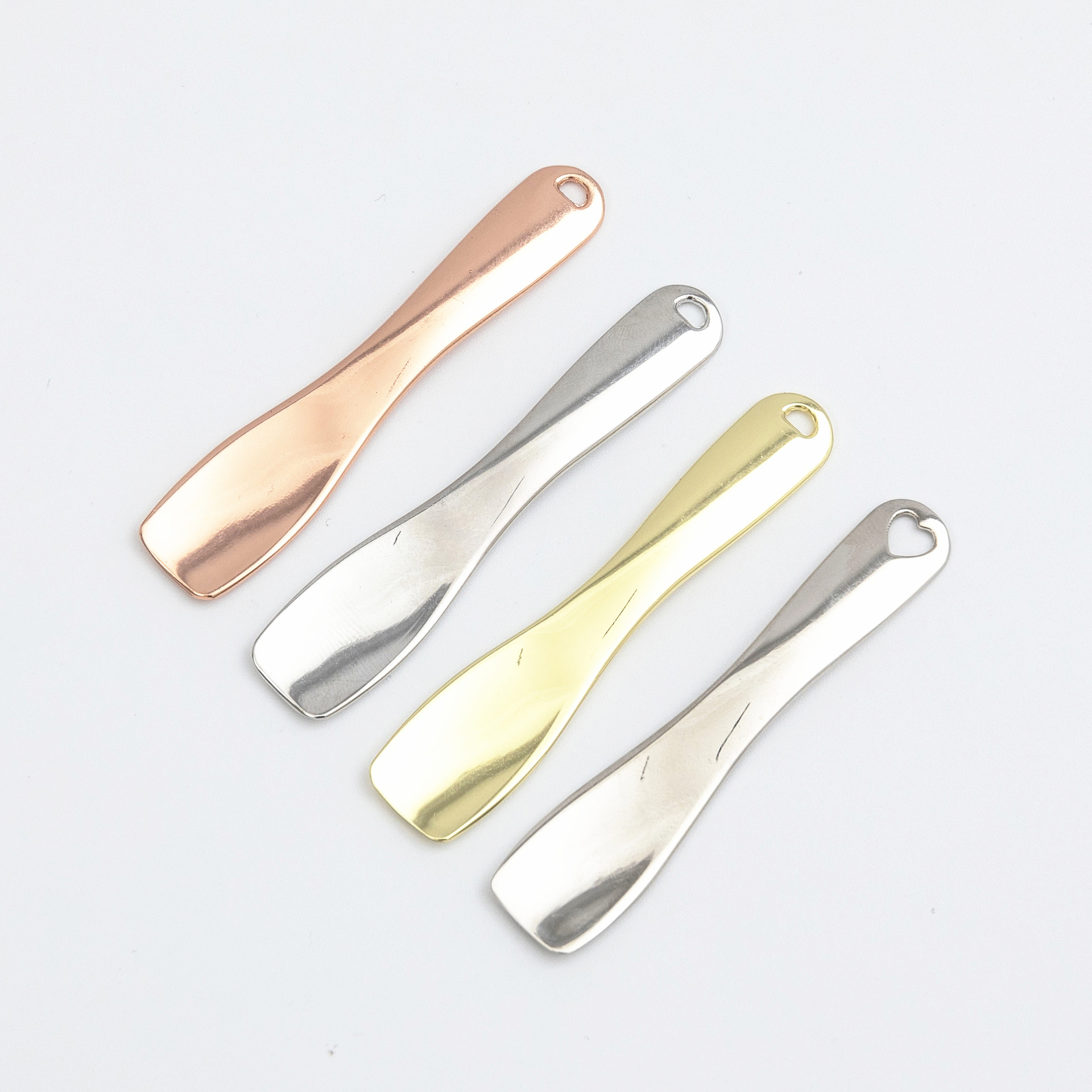 化妆品挖勺膏霜铲勺 美容工具电镀银色小勺 面膜分装勺小铲勺现货