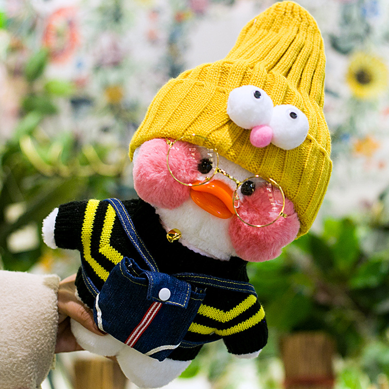 网红鸭玻尿酸小黄鸭抖音玩具ins鸭子公仔毛绒玩具厂家一件代发