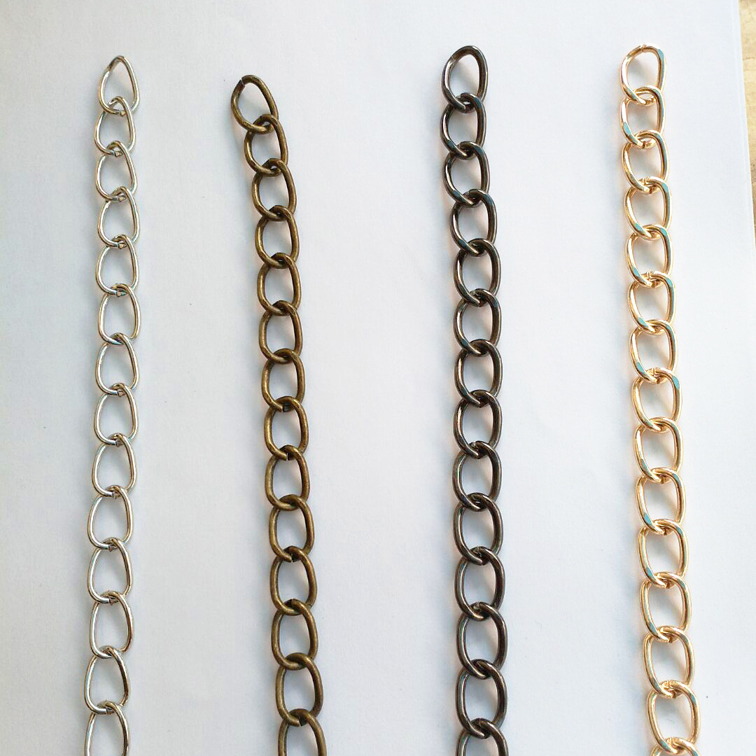 包包金属链条 金属包链 菱格包包链条 14#10mm宽大孔铁磨链-阿里巴巴