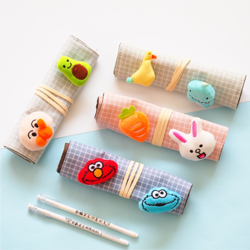 moko 幸运对对碰卷笔袋创意简约小清新可爱少女心文具盒袋